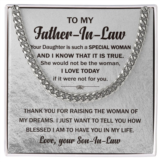 Father In Law - Thank You For Raising me Necklace Gift