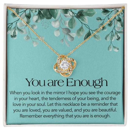 You Are Enough Necklace, Encouragement Gift, Affirmation Necklace, Strong Woman Necklace, Motivational Gift, Empowering Gift