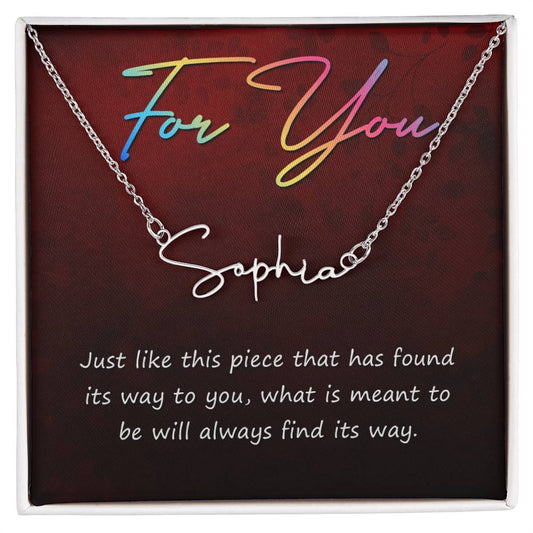 For you Signature Name Necklace