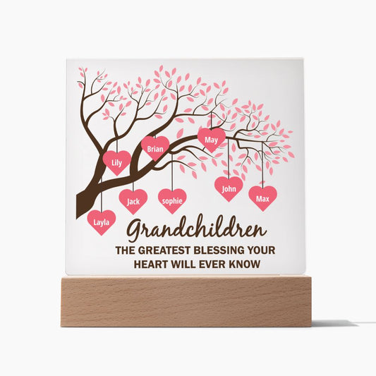 Grandchildren the greatest blessing - Square Plaque