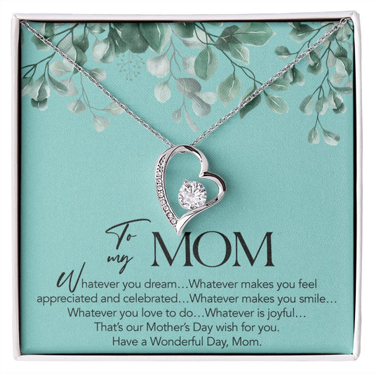 To my Mom - Madison Audrey Diamond Heart Necklace