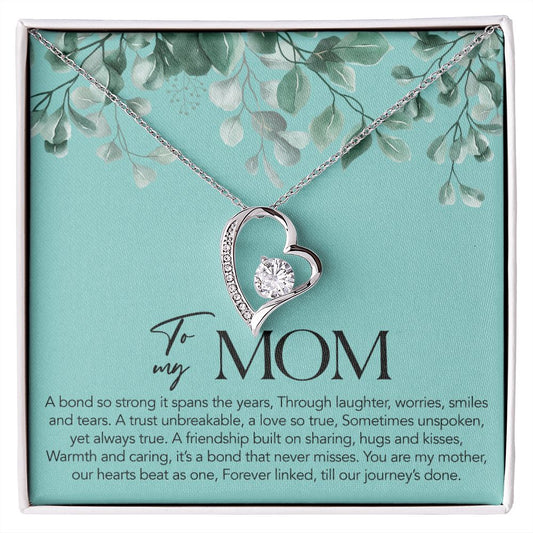 To my Mom - Exquisite Diamond Heart Necklace