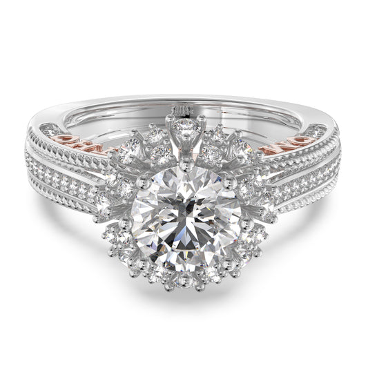 The Grand 1.5ct Personalised Two Tone Moissanite Ring