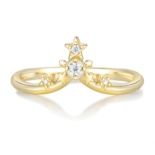 Madison Solid Gold Moissanite Ring