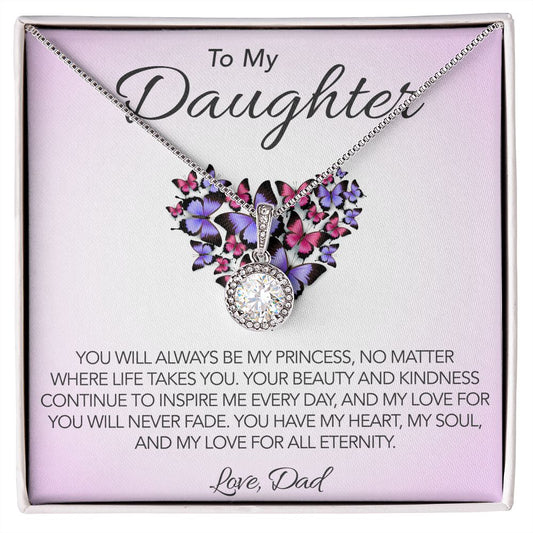 To My Daughter Necklace, Father to Daughter Birthday Gift, Gifts to Daughter from Dad, To Daughter From Dad, Father Daughter Necklace