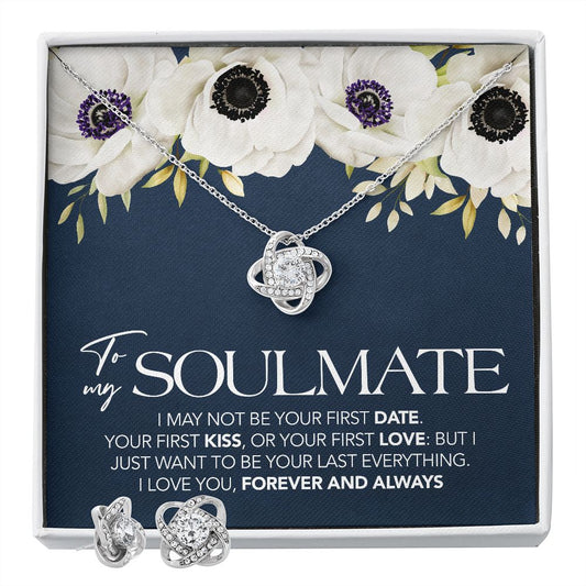 "To my Soulmate" Love Knot Earring & Necklace Set!