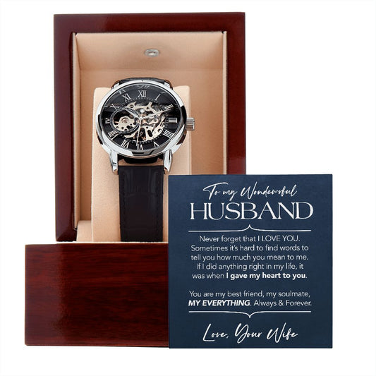 Gift To my Wonderful Husband Luxury Mechanical Watch