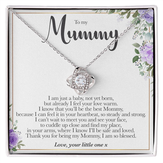 Expecting Mom Gift, White Gold CZ Necklace Gift For New Mom, Best Friend Baby Shower Gift, Pregnant Sister Gift, Congratulations New Mom