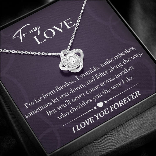 White Gold Necklace - Gift Box - To My Love