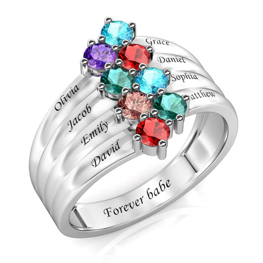 Family is Forever x8 Birthstone Ring
