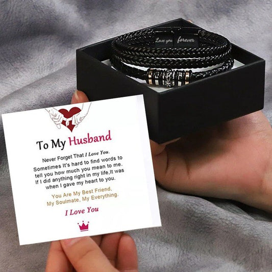 Stainless Steel Bracelet to my husband with Giftbox